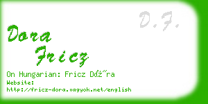 dora fricz business card